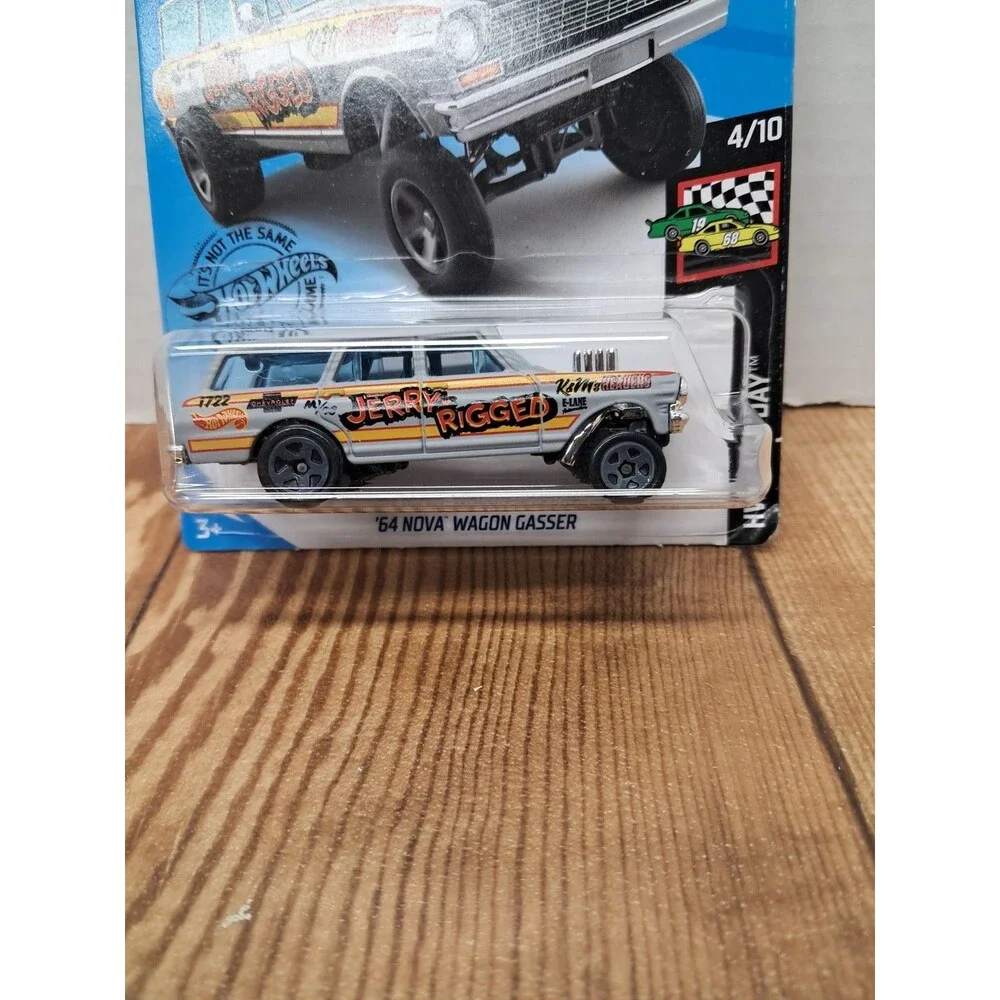 Hot Wheels 2019 Hw Race Day '64 Nova Wagon Gasser 198/250 Gray Toy Grey